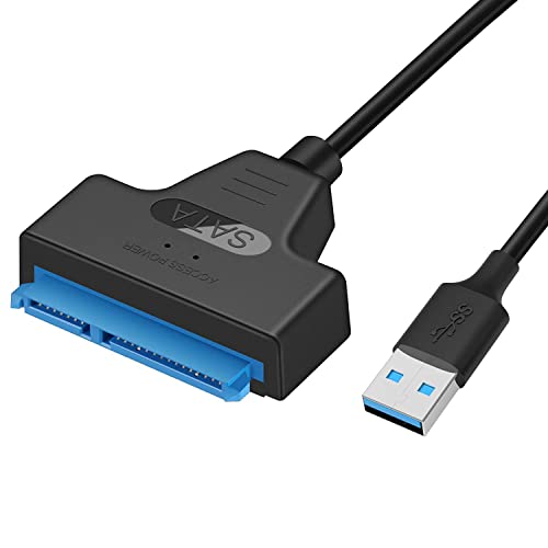 Unnderwiss kabel adapter Sata to usb Kompatibel mit externen und internen Festplatten SSD/HDD 2.5 Zoll Adapter Kompatibel mit Windows, Mac und Linux Betriebssystemen