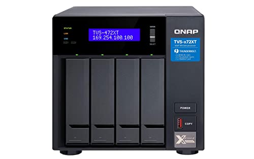 QNAP TVS-472XT-PT-4G Turbo NAS | Dual-Core 3,1GHz Prozessor, 4GB RAM (2GBx2)