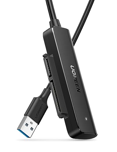 UGREEN USB 3.0 SATA Adapter für 2.5 Zoll SSD und HDD Festplatten SATA auf USB Adapter unterstützt SATA III UASP Ruhemodus SMART Trim usw.