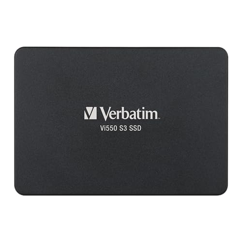 Verbatim Vi550 S3 SSD, internes SSD-Laufwerk mit 512 GB Datenspeicher, Solid State Drive mit 2,5'' SATA III Schnittstelle und 3D-NAND-Technologie, schwarz