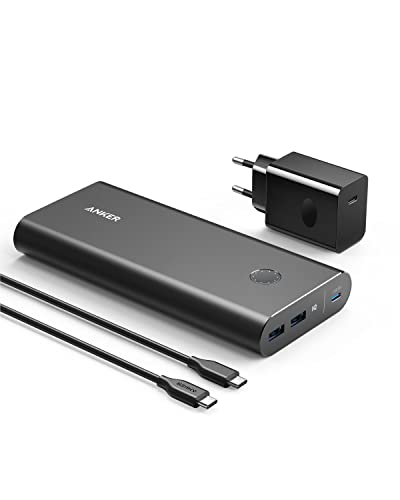 Anker PowerCore+ 26800 PD 45W Powerbank mit 45W PD Ladegerät, Power Delivery Set mit externem Akku für USB-C Laptops, MacBook Air/Pro/Dell XPS/iPad Pro 2018, iPhone 11 Pro / 11 / XS/X und mehr