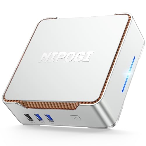 NiPoGi GK3 PRO Mini PC W11, Ιntel Celeron N5105 (bis zu 2,9 GHz), 16GB DDR4 512GB M.2 SSD Mini Desktop Computer, 2xHDMI+VGA 4K Triple Display, WiFi 5, RJ45-LAN, BT 4.2 für Business/Büro/HTPC.