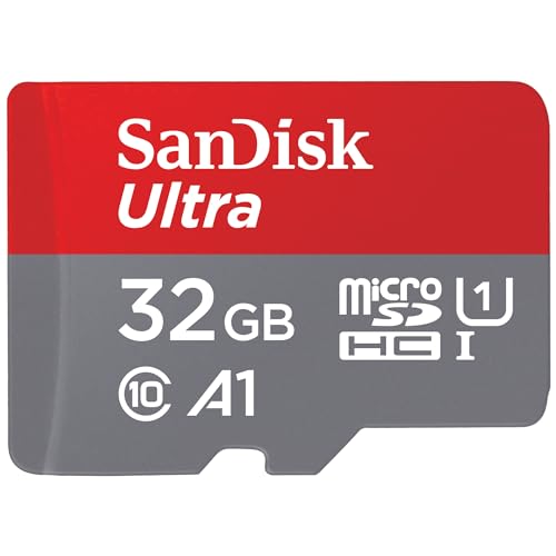 SanDisk Ultra Android microSDHC UHS-I Speicherkarte 32 GB + Adapter (Für Smartphones und Tablets, A1, Class 10, U1, Full HD-Videos, bis zu 120 MB/s Lesegeschwindigkeit) 10 Jahre Garantie