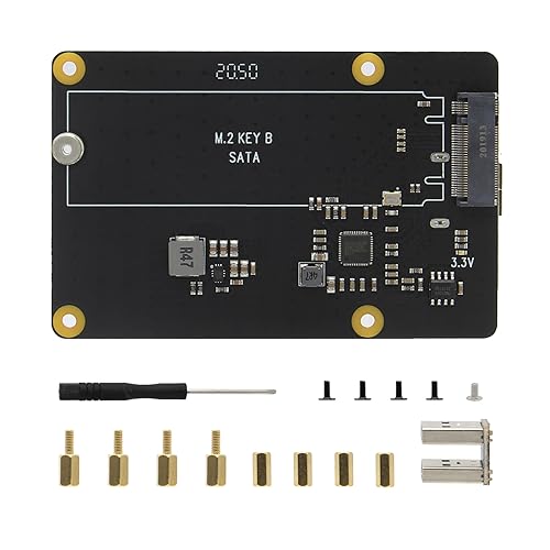 Geekworm for Raspberry Pi 4, X862 V2.0 M.2 NGFF SATA SSD Storage Expansion Board with USB 3.1 Connector Support Key-B 2280 SSD