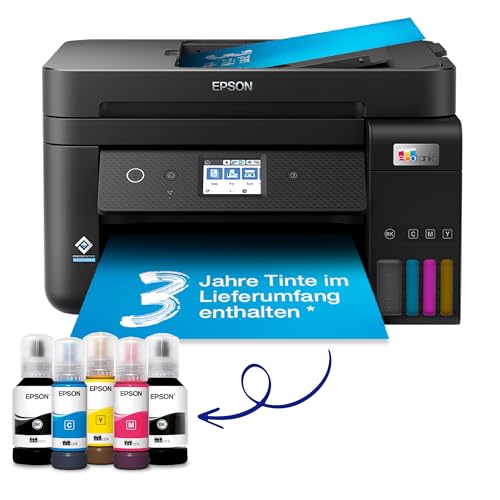 EcoTank ET-4850 A4-Multifunktions-Wi-Fi-Tintentankdrucker, mit einem im Lieferumfang enthaltenen Vorrat an Tinten bis zu 3 Jahren