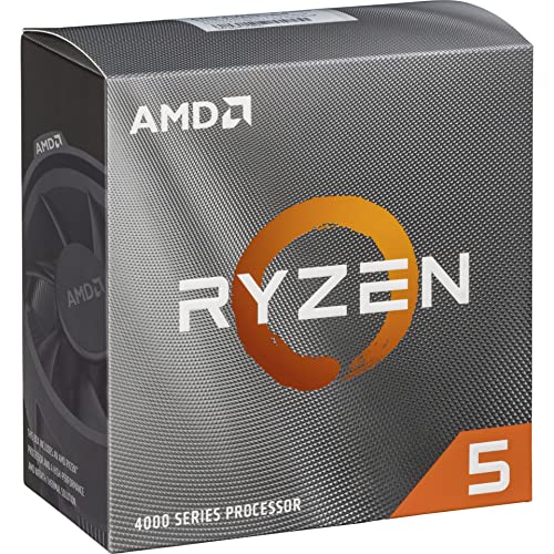 AMD Ryzen 5 4500 Prozessor (Basistakt: 3.6GHz, Max. Leistungstakt: bis zu 4.1GHz, 6 Kerne, L3-Cache 8MB, Socket AM4) 100-100000644BOX Schwarz